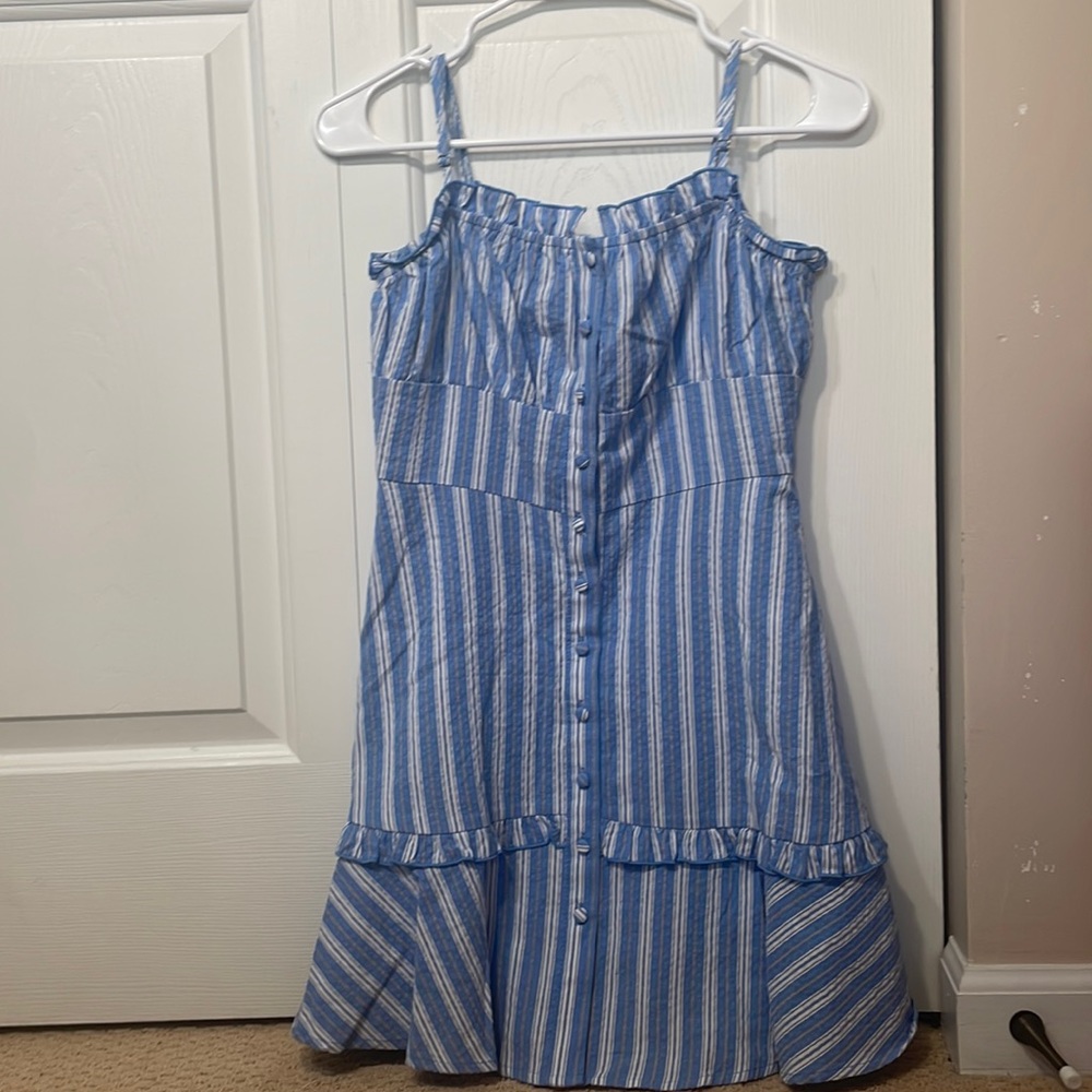 A blue dress